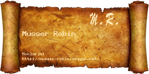 Musser Robin névjegykártya